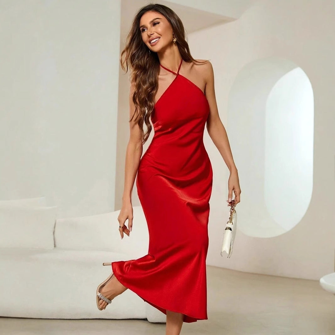 Robe Satinée Aura – Élégance Pure