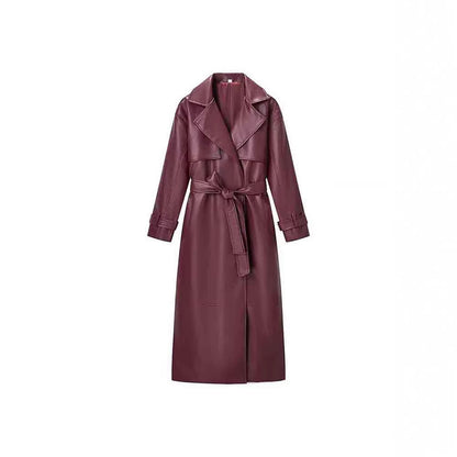 TRENCH CUIR BORDEAUX – L'ÉLÉGANCE PUISSANTE QUI RÉVÈLE VOTRE CHARISME