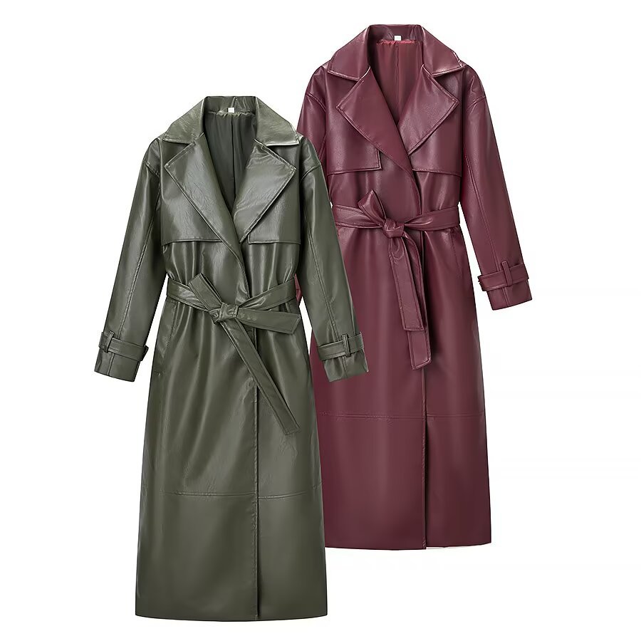 TRENCH CUIR BORDEAUX – L'ÉLÉGANCE PUISSANTE QUI RÉVÈLE VOTRE CHARISME