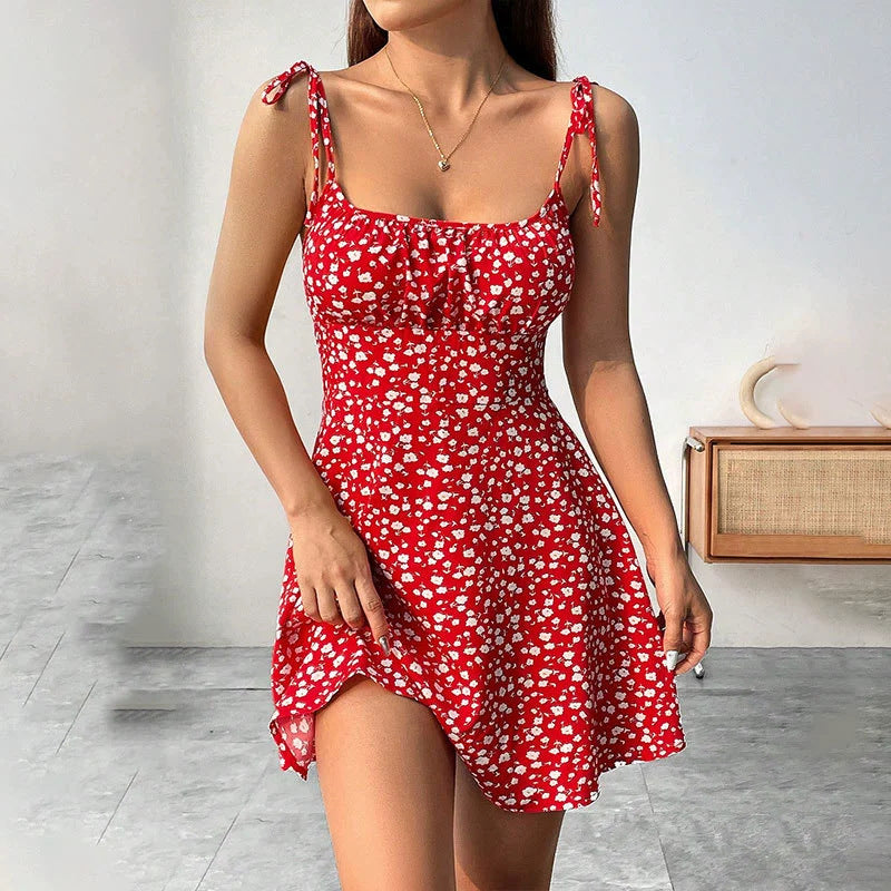 Robe à imprimé floral douce d'été