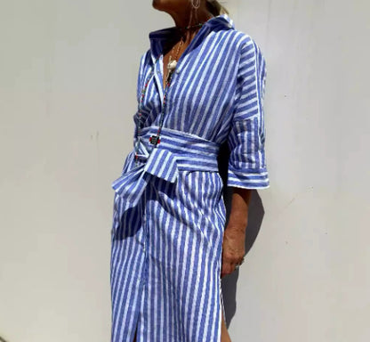 La Robe Chemise "Riviera" – L'Élégance Décontractée qui Sculpte votre Silhouette