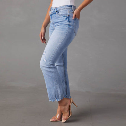 Denim Asymétrique Sculptant Irrésistible
