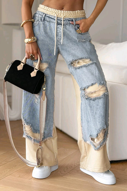 Pantalon Hybride Denim et Jogging