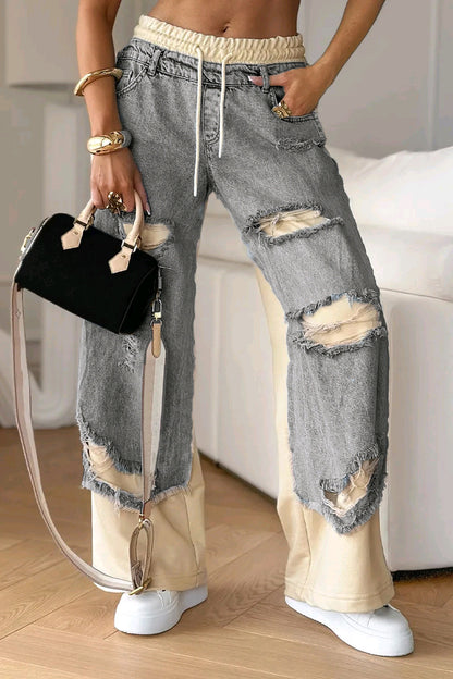 Pantalon Hybride Denim et Jogging