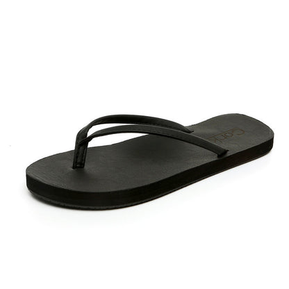 Sandales Tongs à Plateforme Noires pour Femme