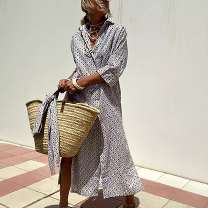 La Robe Chemise "Riviera" – L'Élégance Décontractée qui Sculpte votre Silhouette