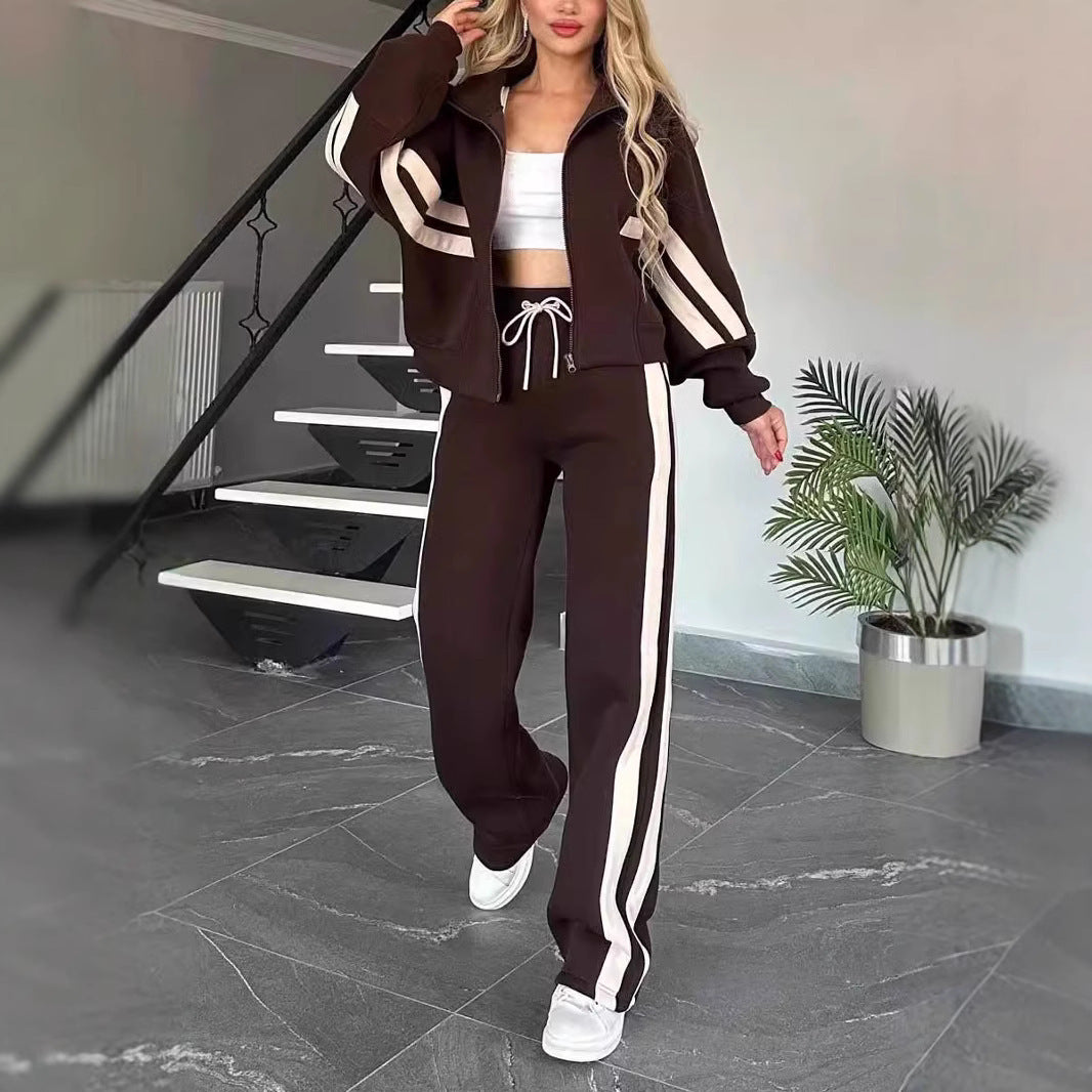 Comfortable athleisure set flatters figure