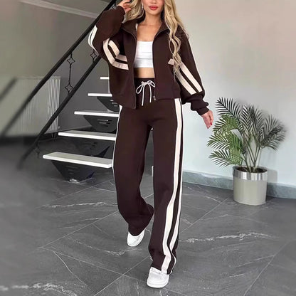 Comfortable athleisure set flatters figure