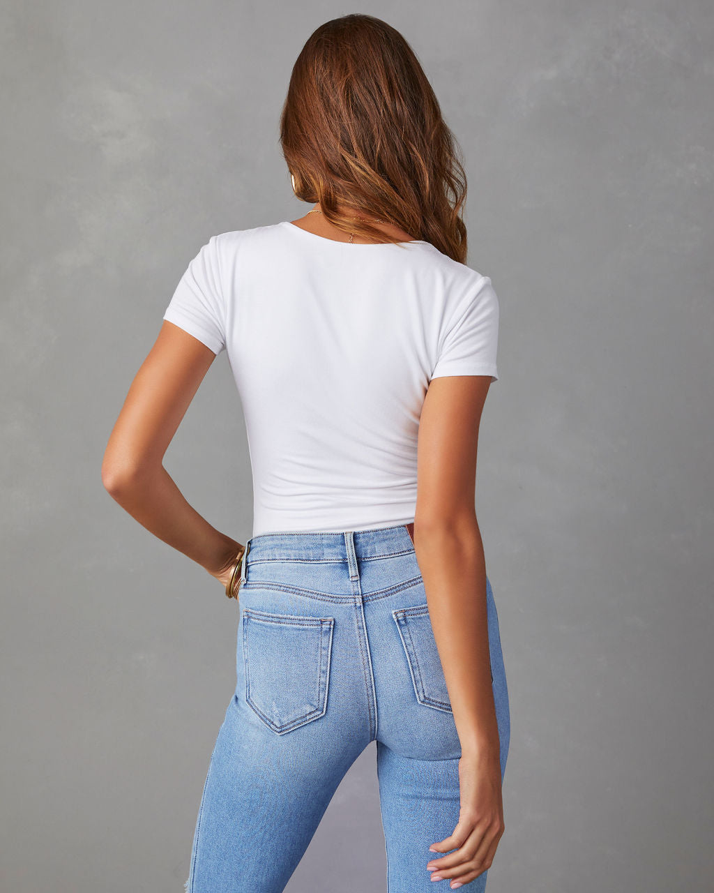 Denim Asymétrique Sculptant Irrésistible