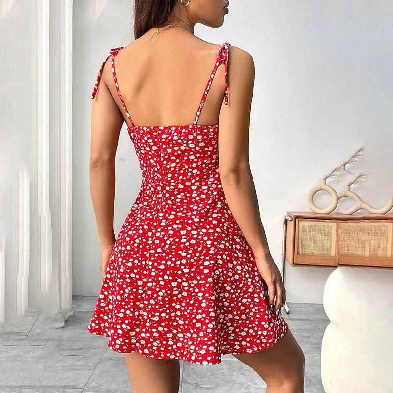 Robe à imprimé floral douce d'été