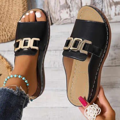 Sandales Confort à Boucle Chic