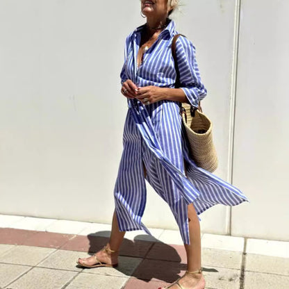 La Robe Chemise "Riviera" – L'Élégance Décontractée qui Sculpte votre Silhouette
